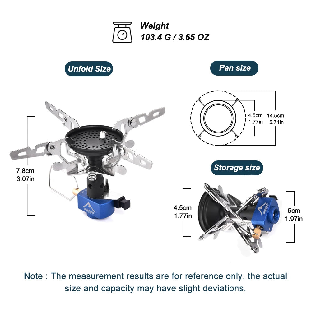 Outdoor Camping Gas Burner Outdoor Stove 3300W with Igniter Camping Equipment Portable Tourist Survival Bushcraft Kitchen