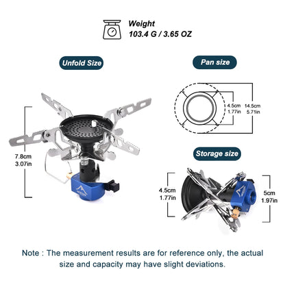 Outdoor Camping Gas Burner Outdoor Stove 3300W with Igniter Camping Equipment Portable Tourist Survival Bushcraft Kitchen