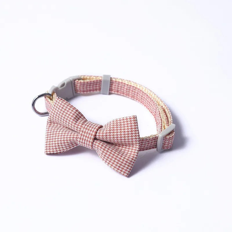 Cute Cat Collar with Bow Tie Adjustable Design Pet Dogs Cats Puppy Necklace Pet Supplies