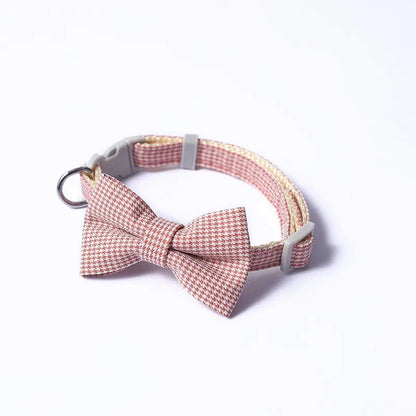 Cute Cat Collar with Bow Tie Adjustable Design Pet Dogs Cats Puppy Necklace Pet Supplies