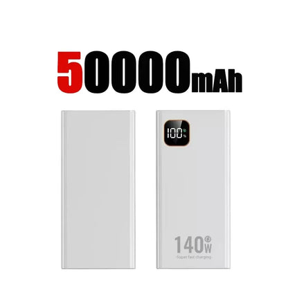 Lenovo 500000mAh Power Bank 140W Ultra Large Capacity Super Fast Charging Portable Power Digital Display External Battery 2026