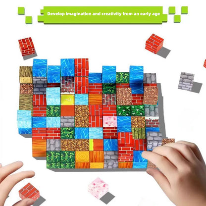TNT Building Block Storage Box, Magnetic Building Blocks Toy, Building Block Set, Children's DIY Assembly Toy Building Blocks,