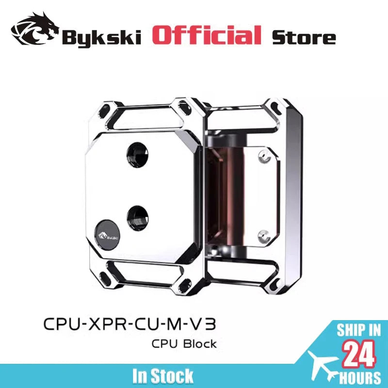 Bykski CPU Block Use for INTEL LGA115X 1200 1700 2011/AMD Ryzen 3/5/7 X470 X570 Water Cooler Radiator CPU-XPR-CU-I/M-V3