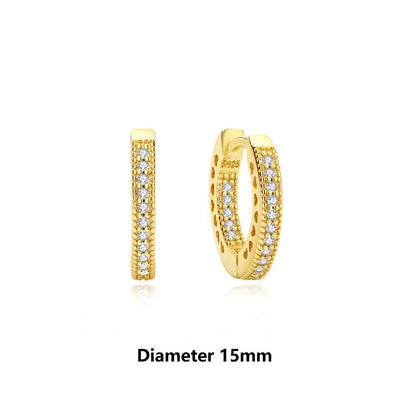 New 2026 Original 925 Sterling Silver Earrings For Women Piercing Hoop Love Heart Earings Rose Gold Wedding Gift Luxury Jewelry