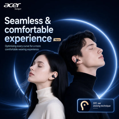 Acer OHR537 Wireless Earphones In-Ear Comfortable Earbuds HiFi Stereo Directional Sound Extra Long Standby
