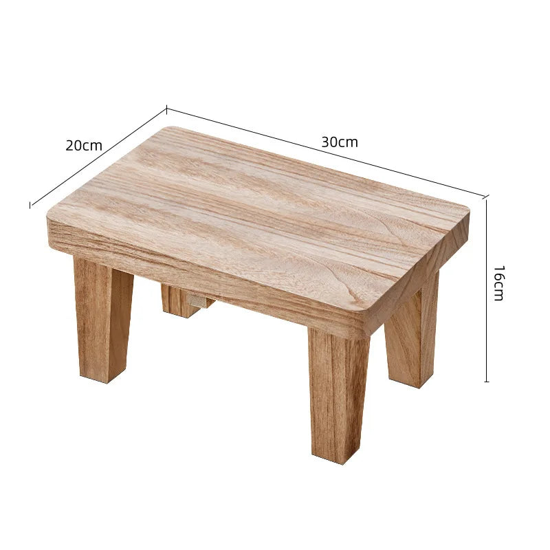 Household Living Room Stool Japanese Style Small Stools Adult Shoe Changing Stool Modern Minimalism Wooden Ottoman 가구