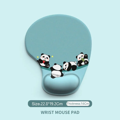 Desk Dirty Mouse Pad Silicone Cartoon Animal Wrist Mouse Pad Customized Mouse Pad Wrist Support