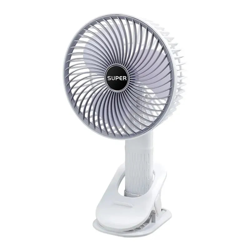 Portable 3-gears Wireless Electric Fan Hand Clip Circulator Cooling Fan for Camping Desktop Office with Detachable Base
