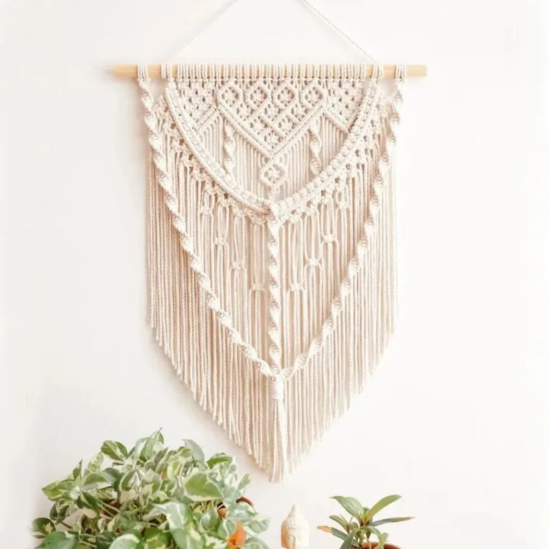 Home Homestay Wall Decor Tapestry Bohemian Woven Structure Room Background Carpet Indoor Daily Arrangement Storage Accessory