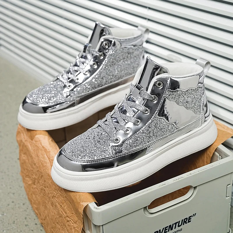 High-Top Shoes for Men, Thick-Soled Men's Shoes, Trendy Casual Shoes, Couple Sneakers