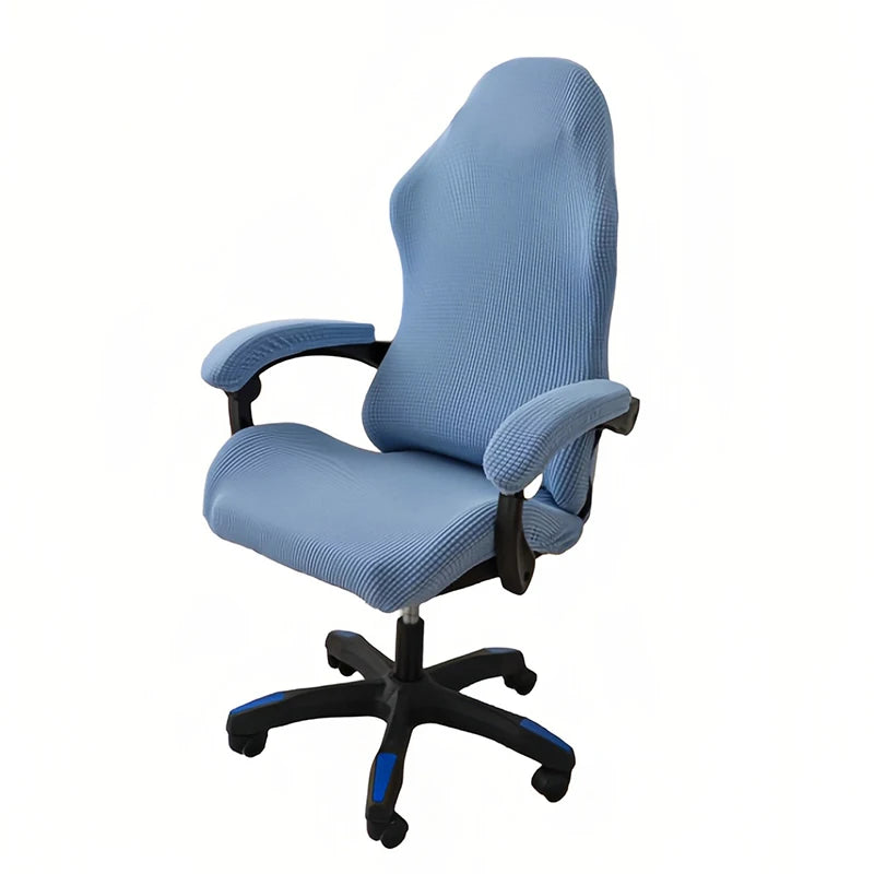 Solid Color Gaming Chair Cover Soft Elasticity Polar Fleece Armchair Slipcovers Computer Seat Chair Covers Stretch Rotating Lift