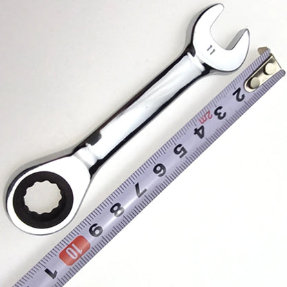 8-19mm Short Handle Ratchet Handle Wrench CR-V Combination Wrenches Quick Open Spanner Auto Repair Tools 1pcs