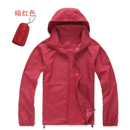 Outdoor Sport Windbreaker Thin Coat Unisex Waterproof Quick Dry Basic Jacket Sun Protection Ultra-light Hooded Jackets Men Women
