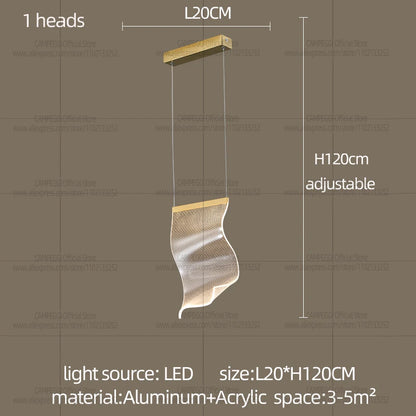 Light Guide LED Modern Chandelier Living Room Decor Lighting Duplex Rotating Stairs Pendant Lamp Dining Room Hanging Lights