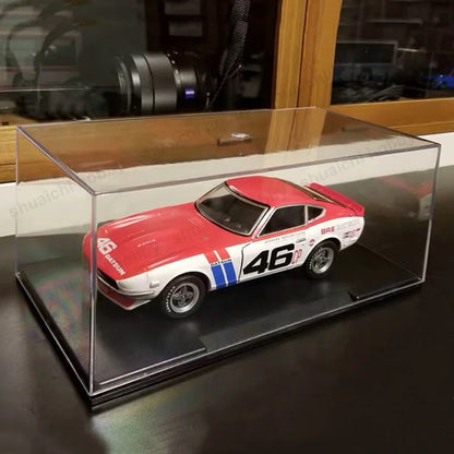 4Sets 1/24 Car Model Display Box Acrylic Transparent Protection Dust Cover 222x120x90mm for Miniature Models Storage Decoration