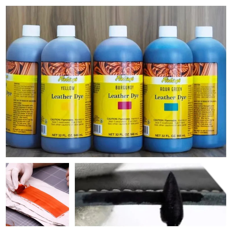 946ml Leather Alcohol Dye Handcrafted DIY Leather Clothing Handicrafts Fabric Coloring Dyeing Auxiliary Raw Surface Dyeing Agent