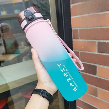 Gradient Water Bottle - 1000ml/500ml/650ml/750ml Capacity Outdoor Camping Drinking Travel Portable Gym Fitness Jugs