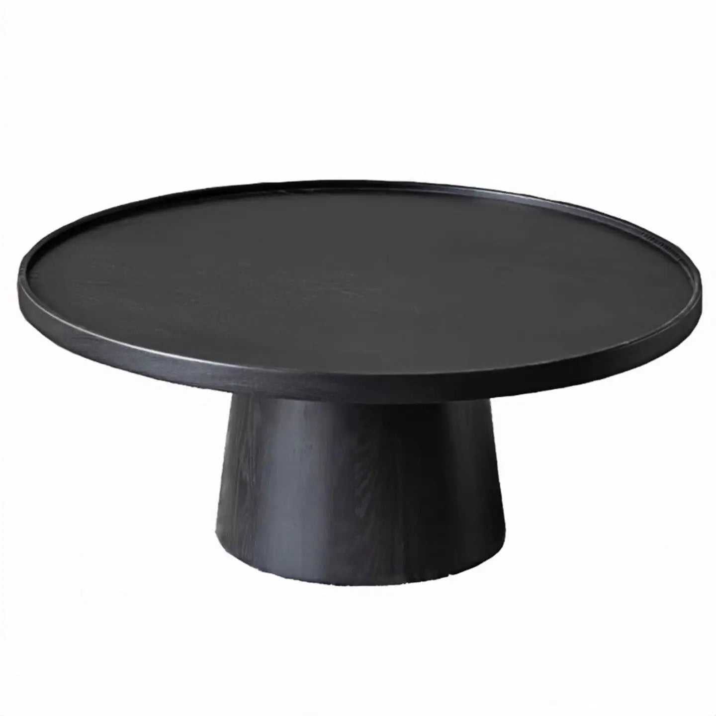 Round Solid Wood Coffee Table Minimalist Design Living Room Home Decor Coffee Table Nordic Black Simple Coffee Table Furniture