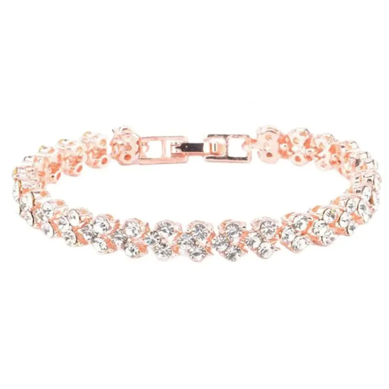 Elegant Bracelets for Women Chain Cubic Zircon Rhinestone Shiny Inlaid Bangle Bracelet Gifts Acier Inoxydable браслеты наруку
