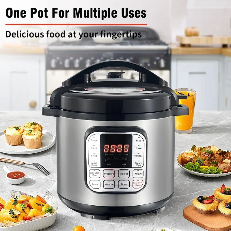 5L Electric Pressure Cooker Stainless steel Smart Multicooker for Kitchen Slow Cooker Rice Cooker Steam Pot Food Warmer 220V