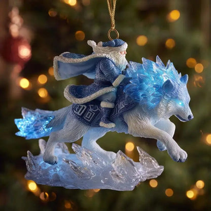 Flat 2D Animal-themed Xmas Decorations, Seasonal Acrylic Hanging Pendants for Tree
