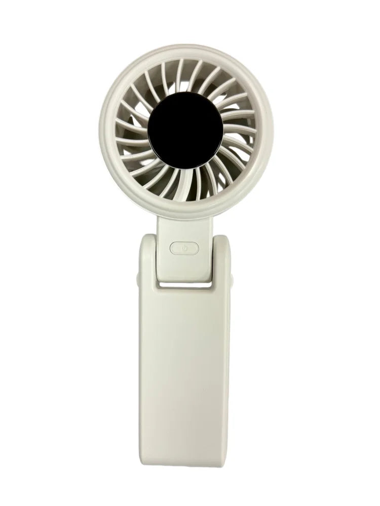 Digital Display Handheld Fan, USB Rechargeable Strong Wind Cooling Fan, Portable Mini Fan for Home Office Travel