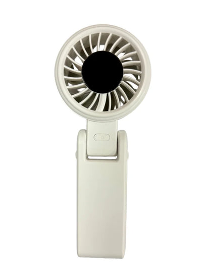Digital Display Handheld Fan, USB Rechargeable Strong Wind Cooling Fan, Portable Mini Fan for Home Office Travel