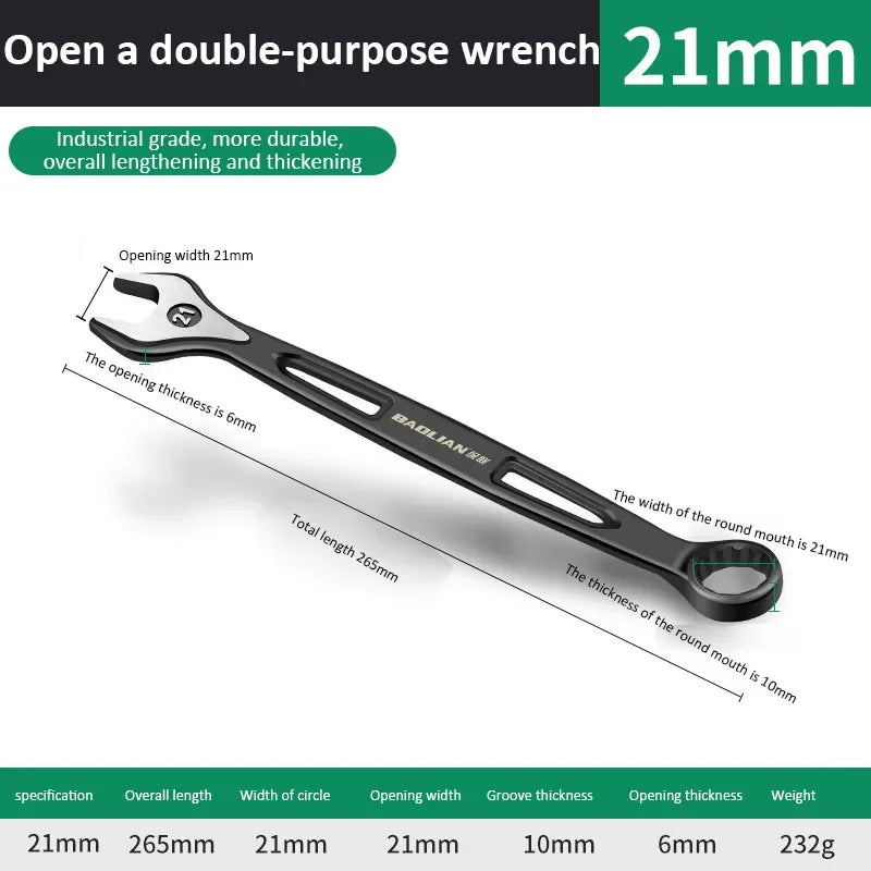 Durable Ratchet Wrench 8-32mm Universal Double Open Ends Torx Wrench Combination Wrench Fast Ratchet Wrench Auto Repair Tools