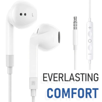 Earphones  with Bass Stereo Sound In-Ear Headphones for Calls Music GamingDurable Cable for Office Workers Music