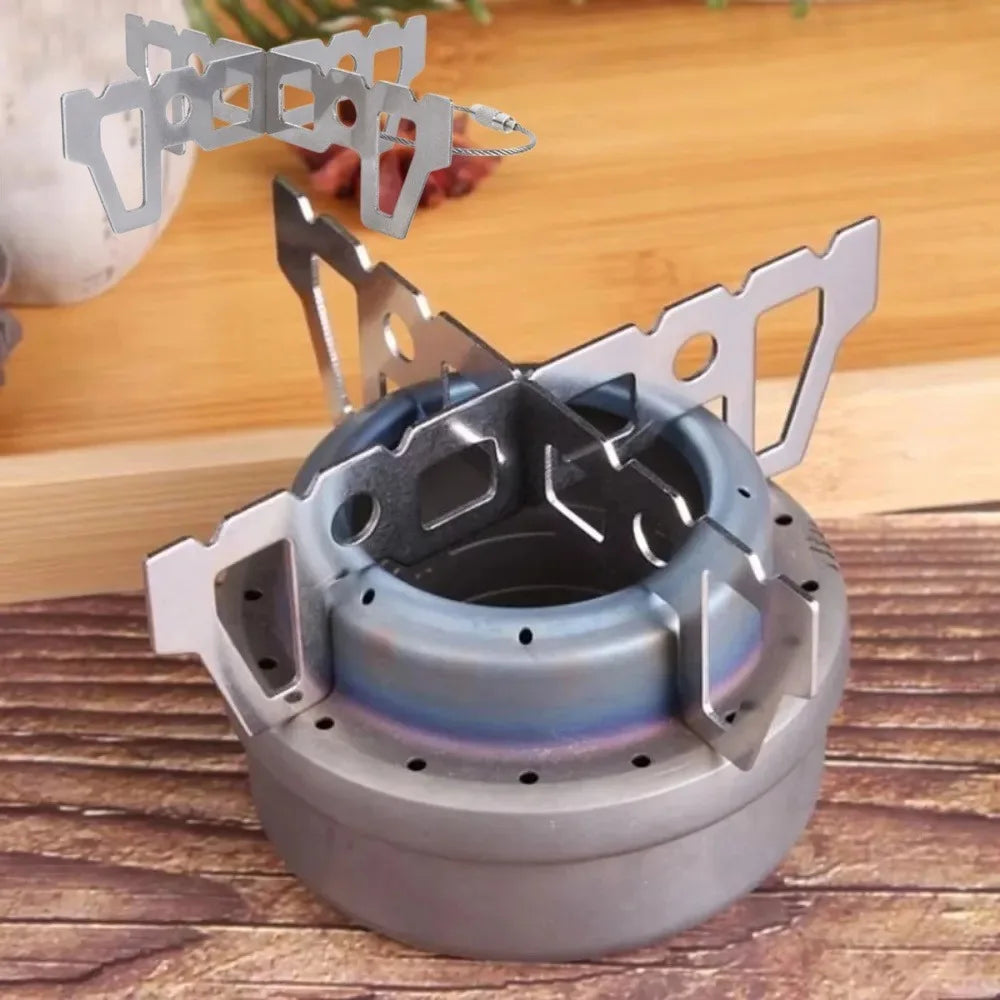 Portable Alcohol Stove Rack Folding Stove Cross Combination Stent Metal Material Pot Bracket Burner Base Outdoor Camping Supply