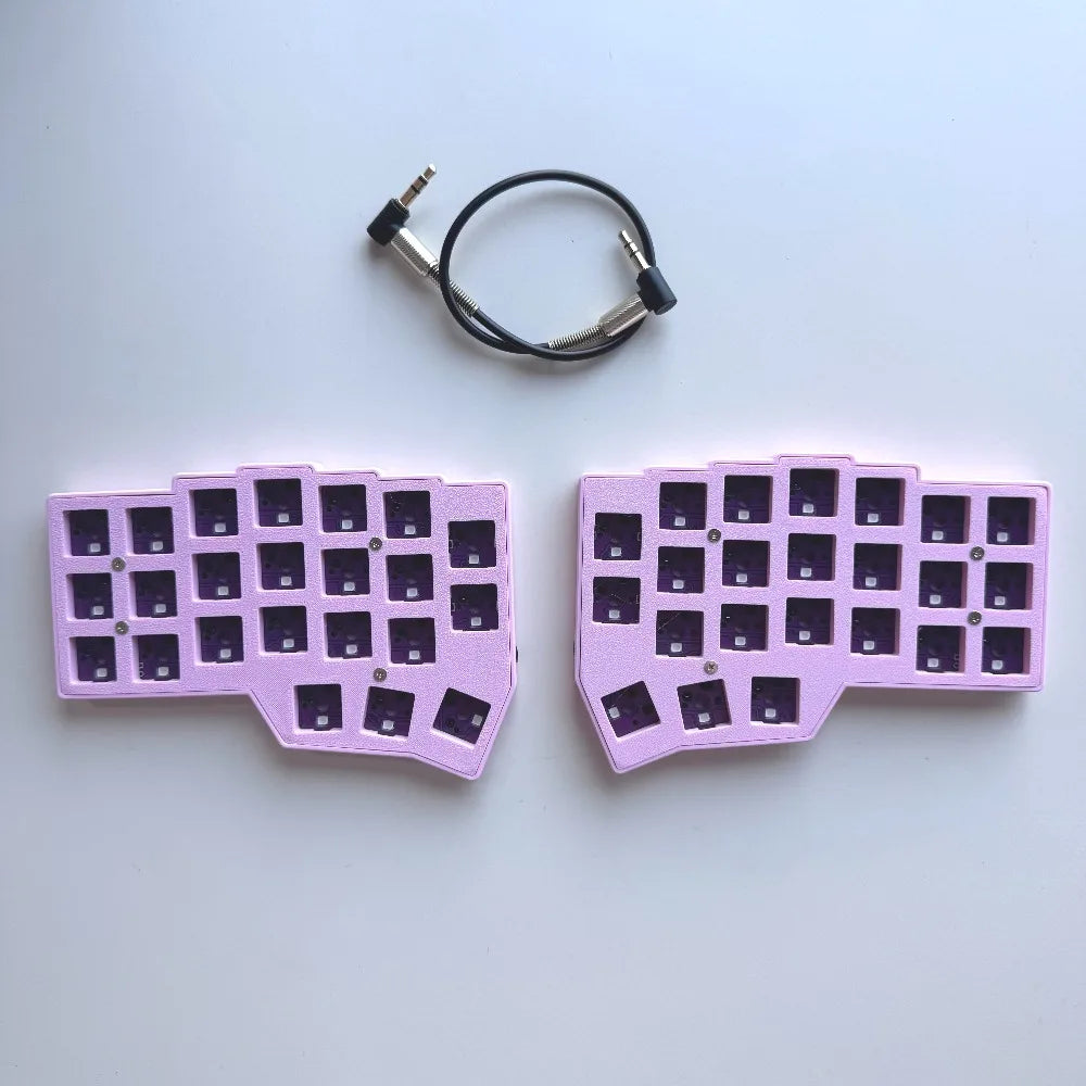 Tenting CorneV4.1 Spilt Keyboard Kit Green Pink Wired Hotswap Horn Keyboard Ergonomic Gaming Accessory Keyboard RGB VIAL Teclado