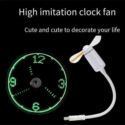 Portable USB LED Message Fan, Programmable RGB Light Gooseneck Fan for Home Office Computer Rechargeable Fan Electronic Gadgets