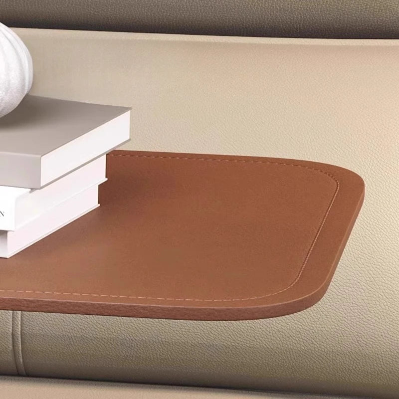 Italian Minimalist Saddle Leather Side Table Sofa Bedside Corner Table Luxury Home Living Room Coffee Table High End Furniture