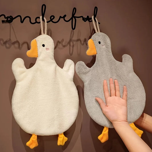 Cartoon Duck Hand Towels, Hanging Kitchen & Bathroom & Bedroom Hand Towels