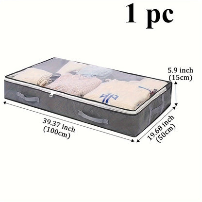 Foldable Underbed Bags -  Blankets Clothes Comforters Storage Bag Breathable Zippered Organizer for Bedroom