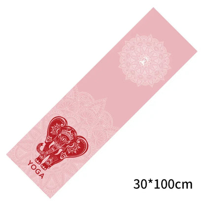 Yoga Cooling Sports Printed Towel 30*100cm Yoga Mat Cover Non-slip Gym Fitness Microfibre Travel Quick Drying Mat Pilates Gift