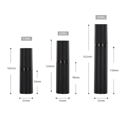 Plastic Pump Bottle 15ml 30ml 50ml Vacuum Pump Bottle Travel Bottling Container Black Lightproof Airless Spray Bottle Lotion