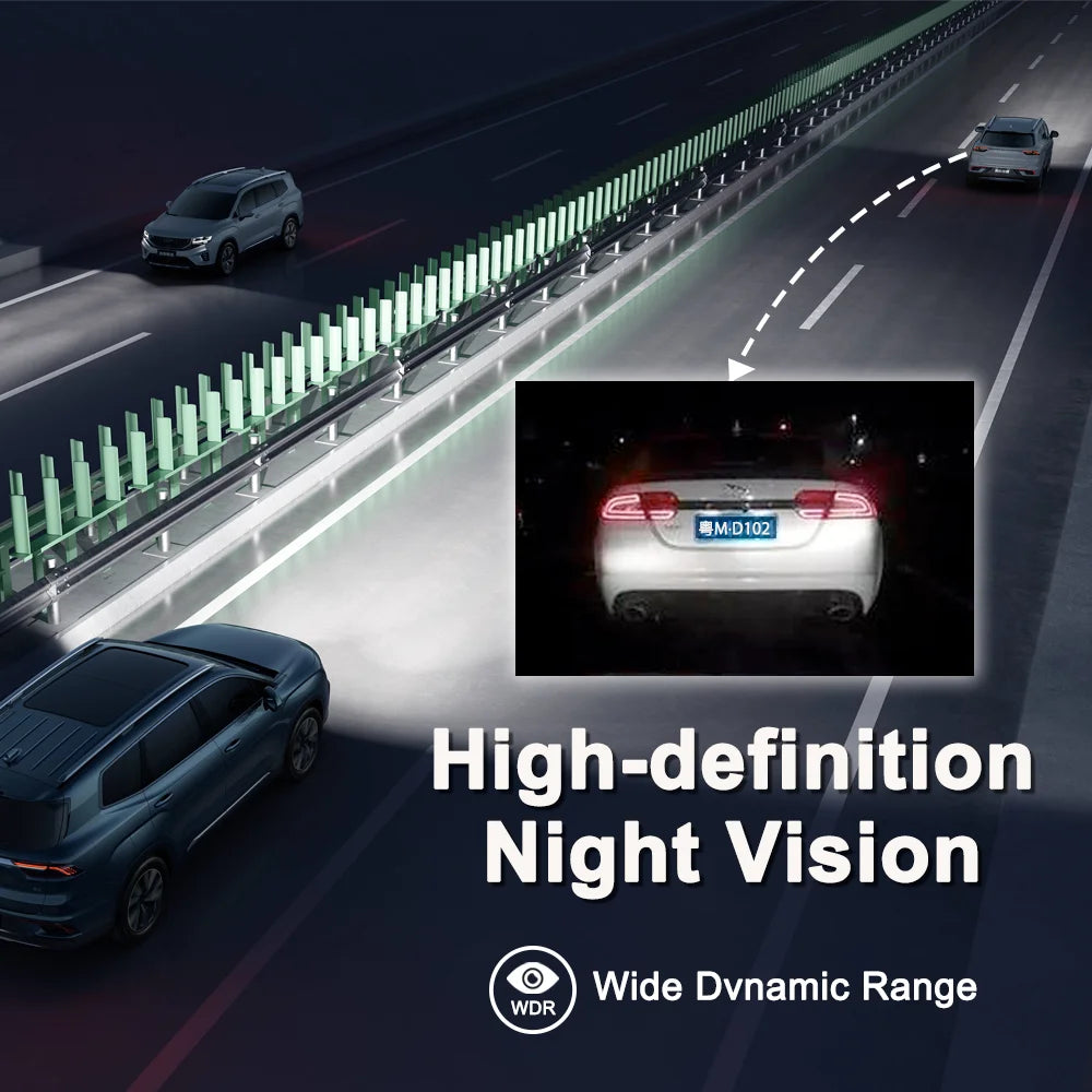 Dash Cam 2K For Car DVR WiFi Dash Camera Vehicle DVR Recorder HD Video Recorder Web App Control