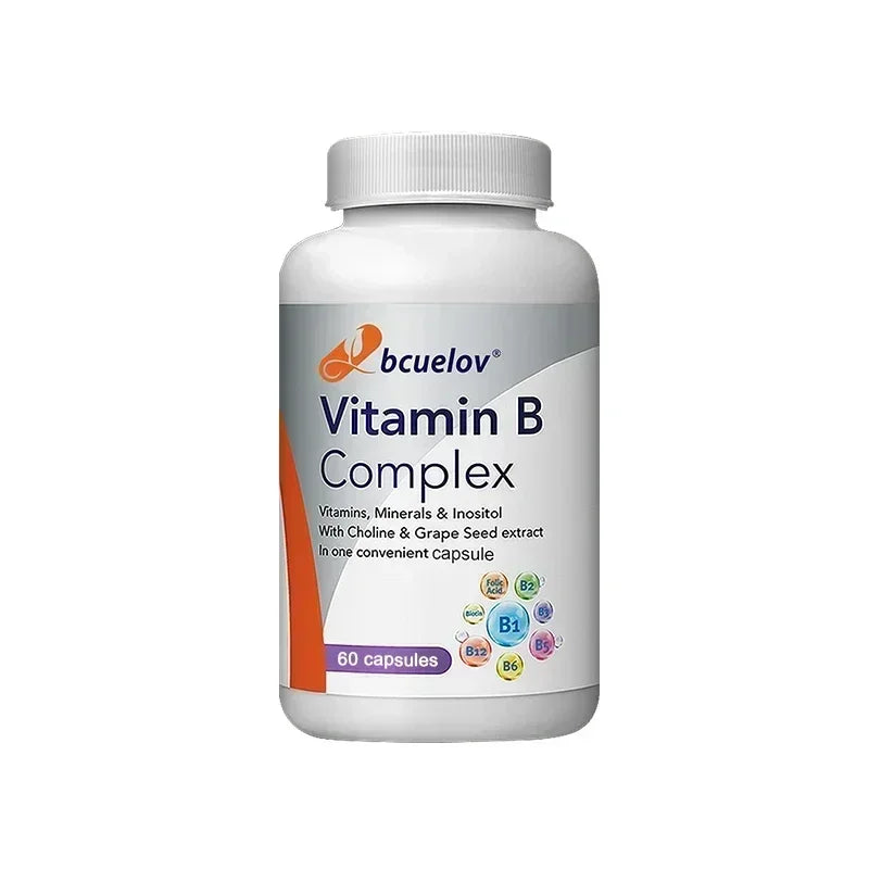 Vitamin B-Complex - Nervous System Support - Supports Energy Metabolism and Enhance Immunity - Non-GMO, Vegan, Gluten Free