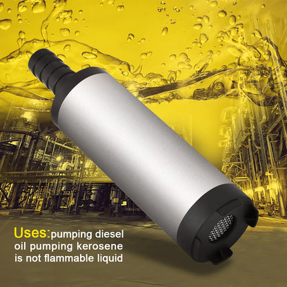 12V 3.8cm Stainless Steel Submersible Pump for Water Dieseloil Kerosene Refueling Tool 8500r/m Diesel Pump Pump Submersible Pump