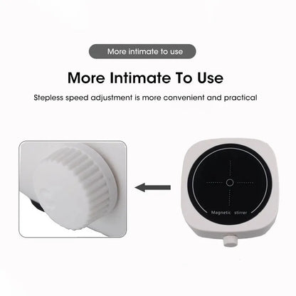 Mini Magnetic Stirrer Lab Stir Mixer Portable Stir Plate with Stir Bar 2L 4000RPM USB Cable Connection for Laboratory