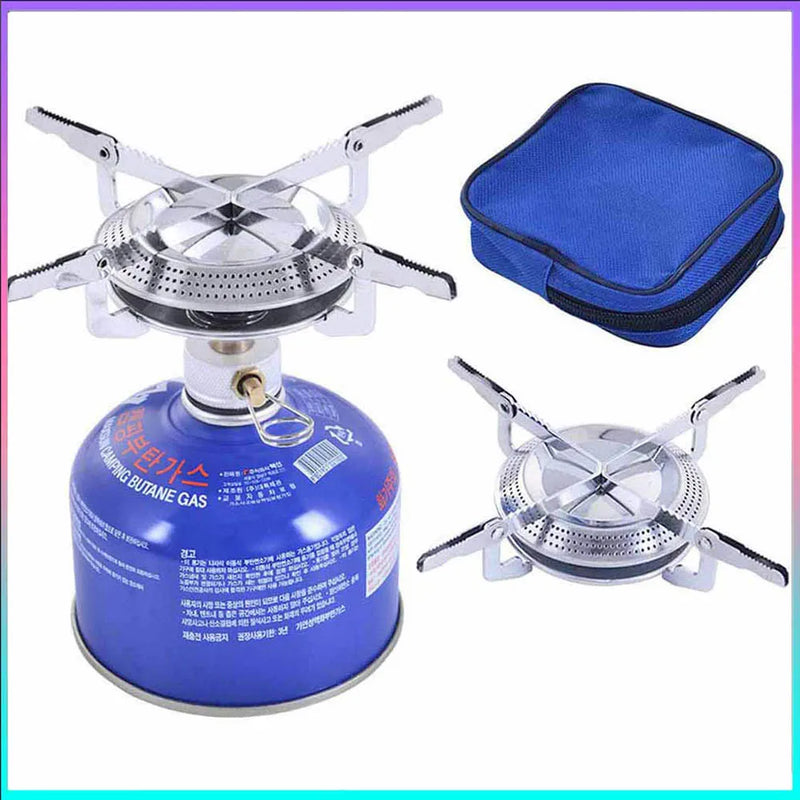 Windproof Camping Gas Stove Portable Foldable Backpack Electronic Stove Head Outdoor Cooking Picnic HikingMountaineering Camping