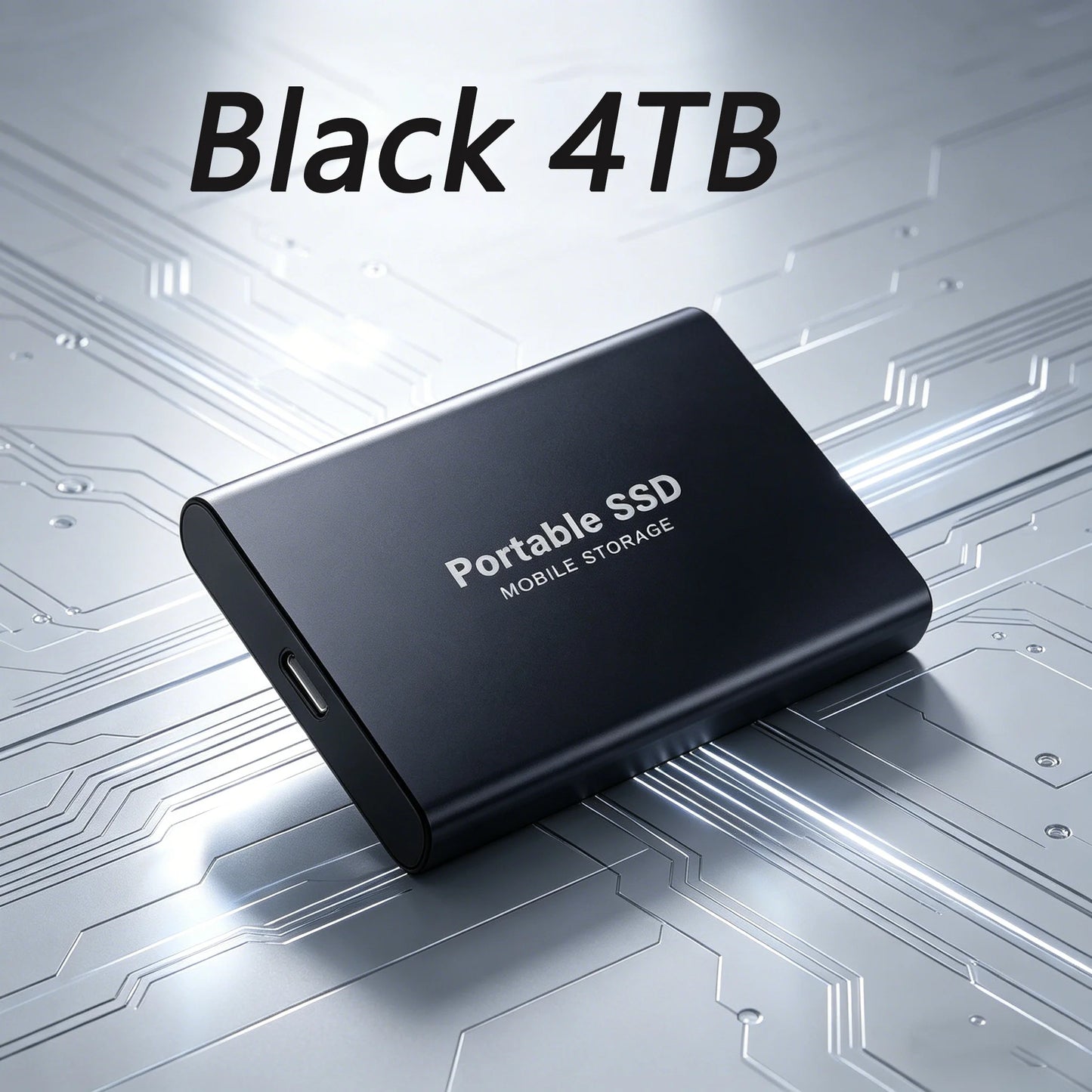 4TB Portable SSD Waterproof Shockproof for Desktop Computer Plug&Play High Speed External Solid State Drive Pro