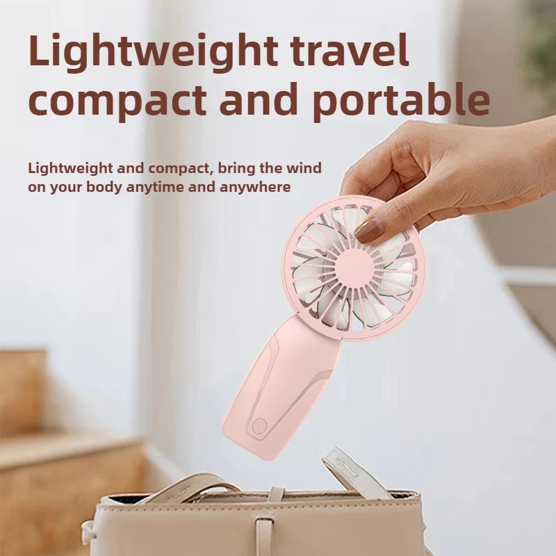 Portable Handheld Small Fan Lightweight Cute Appearance USB Rechargeable Mini Fan Summer Portable Mini Pocket Cooling Fans