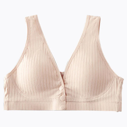 Cotton Maternity Nursing Bras Pregnant Breastfeeding Front Button Thin Breatable Pregnancy Women Underwear No Underwire Bralette