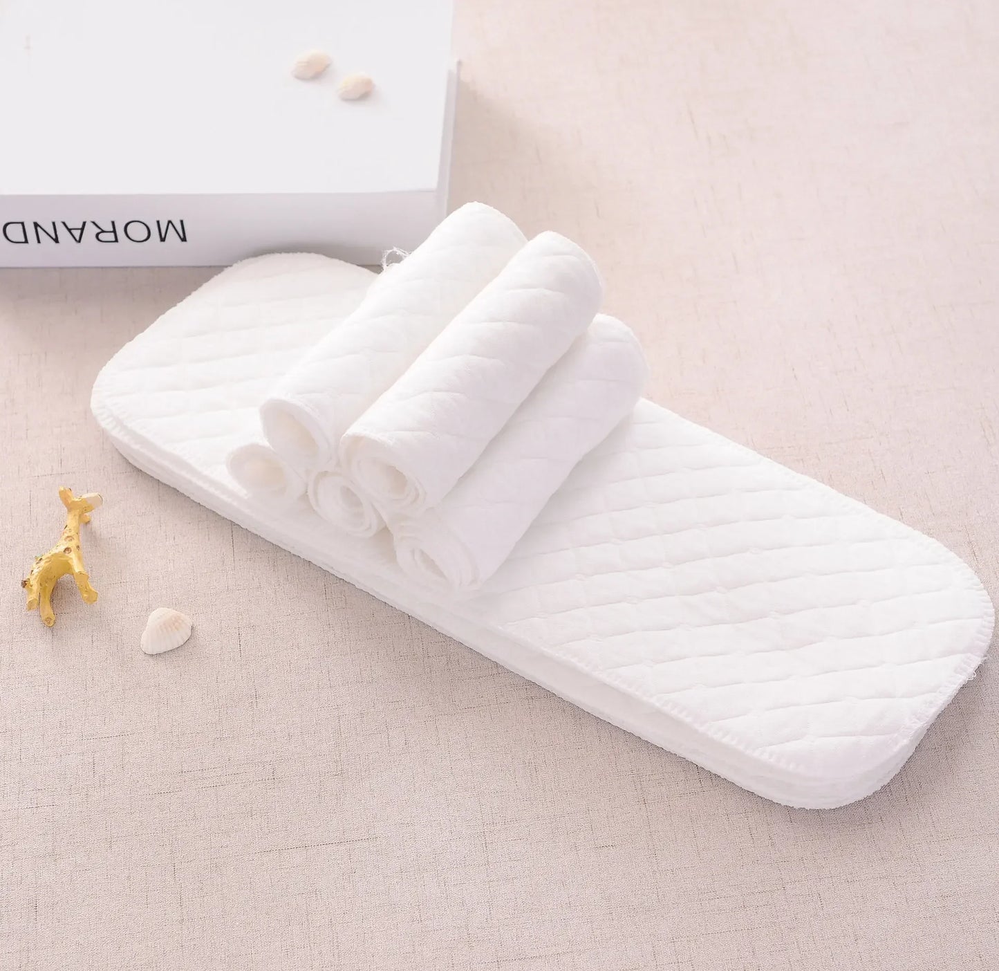 2/5/10pcs Baby Reusable Diapers Washable Ecological Nappies Inserts Cotton Cloth Diapers for Children Breathable Absorbent