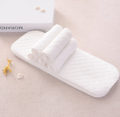 2/5/10pcs Baby Reusable Diapers Washable Ecological Nappies Inserts Cotton Cloth Diapers for Children Breathable Absorbent