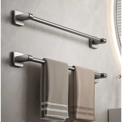 Wall Mounted Towel Rack Bathroom Storage Rack No Drilling Bathroom Horizontal Bar Towel Rack Kitchen Bathroom Accessories