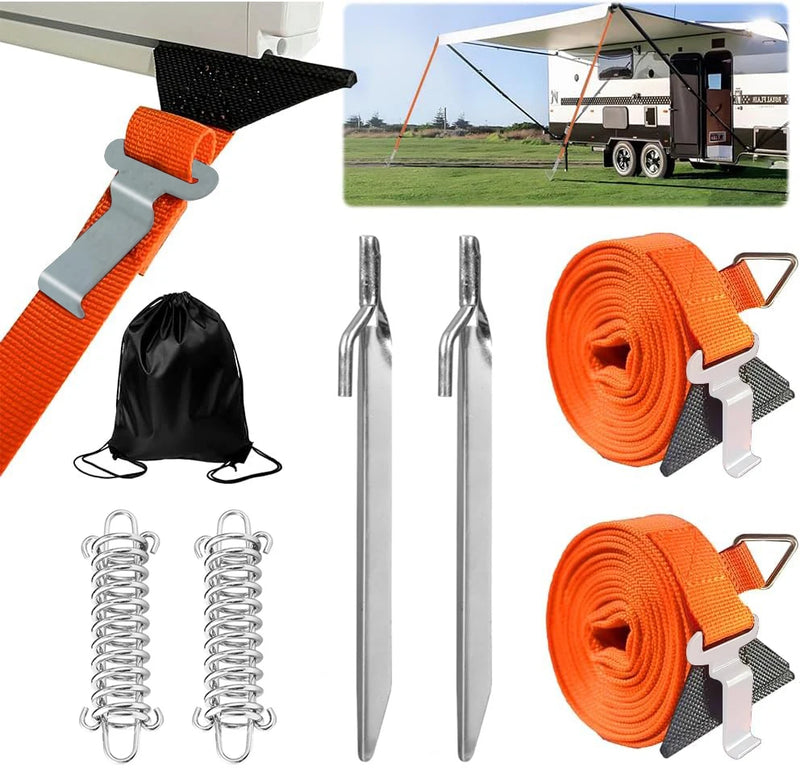 RV Awning Storm Band Straps Tie Down Caravan Camping Accessories For Thule Fiamma Dometic Awning Canopy Most Motorhomes