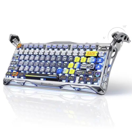 GravaStar Mercury K1 Pro Wireless Mechanical Gaming Keyboard, 75% Layout RGB Custom Keyboard E-sports, gaming keyboard